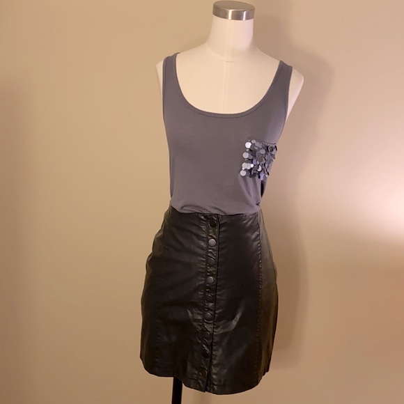 Free People “Oh Snap!” Vegan Leather Mini Skirt - Picture 4 of 12